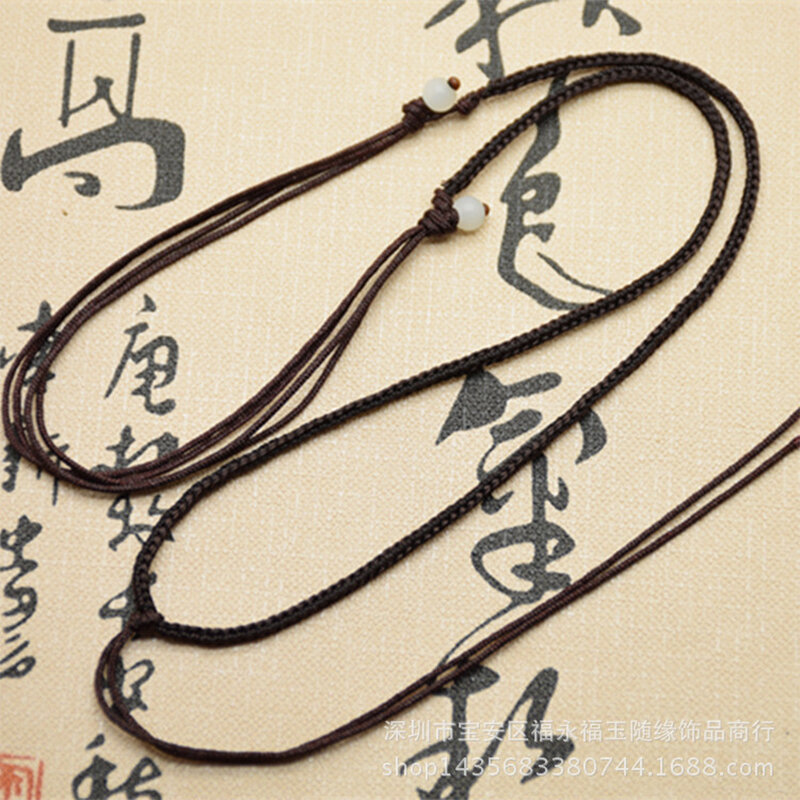Jade Pendant Lanyard Fashion Rope Necklace For Women Men Lanyard Jewelry Pendant Hand Woven Cords Jewelry Chain Pendant Rope