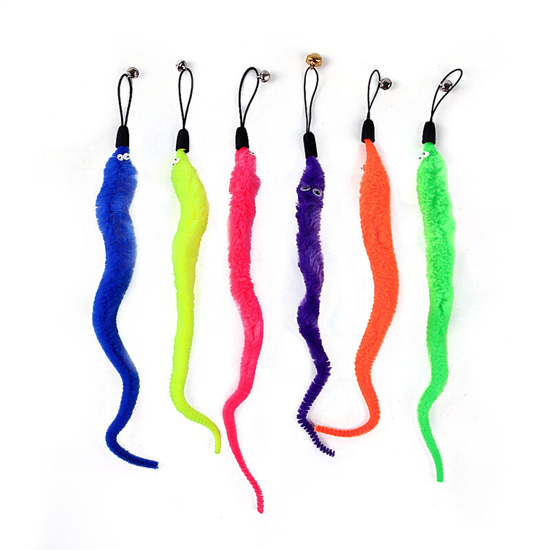 9 Pack Colorful Feather Replacement Head Funny Cat Stick Tassel Feather Feather Fishing Rod Cat Toy Set Cat Toys Interactive