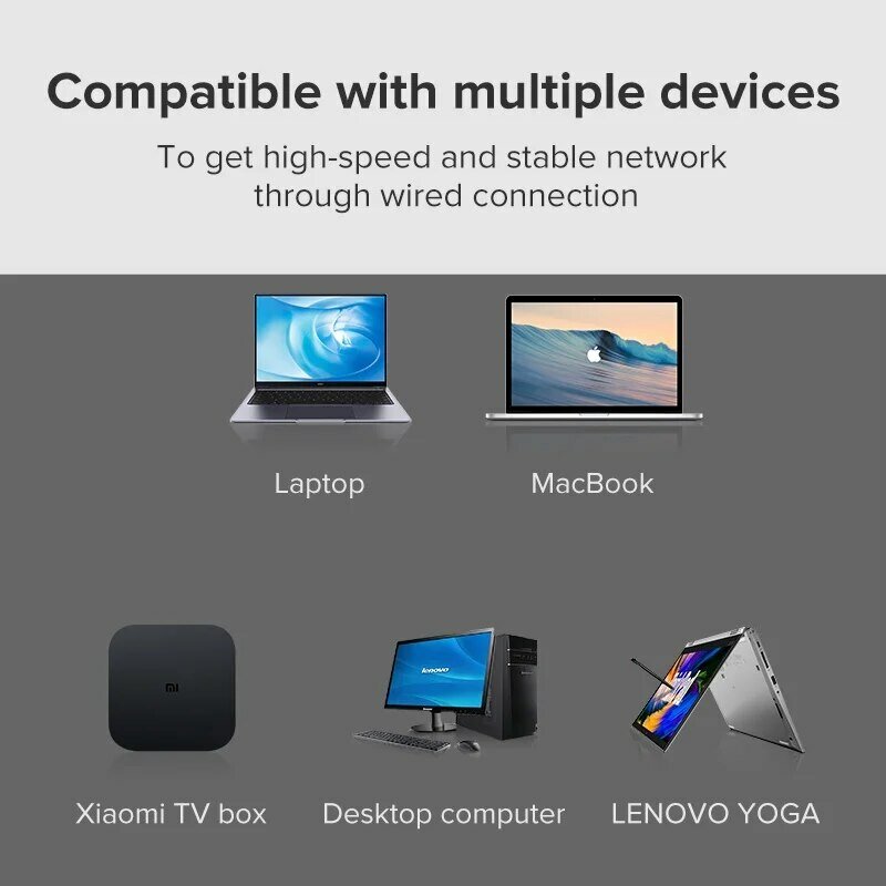 LLANO PC 노트북용 기가비트 어댑터 네트워크 카드, USB 3.1 C 타입-이더넷 RJ45 랜, 100, 1000, 2500Mbps