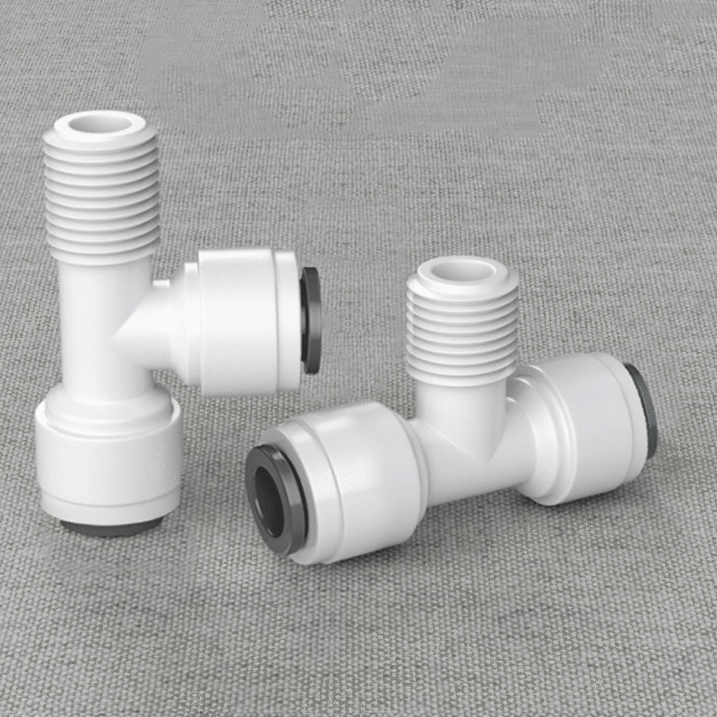 3/8" 1/4" Tube Reducing Tee 3 Ways Food Grade POM Quick Fitting Connector For Aquarium RO Water Filter Reverse Osmosis System