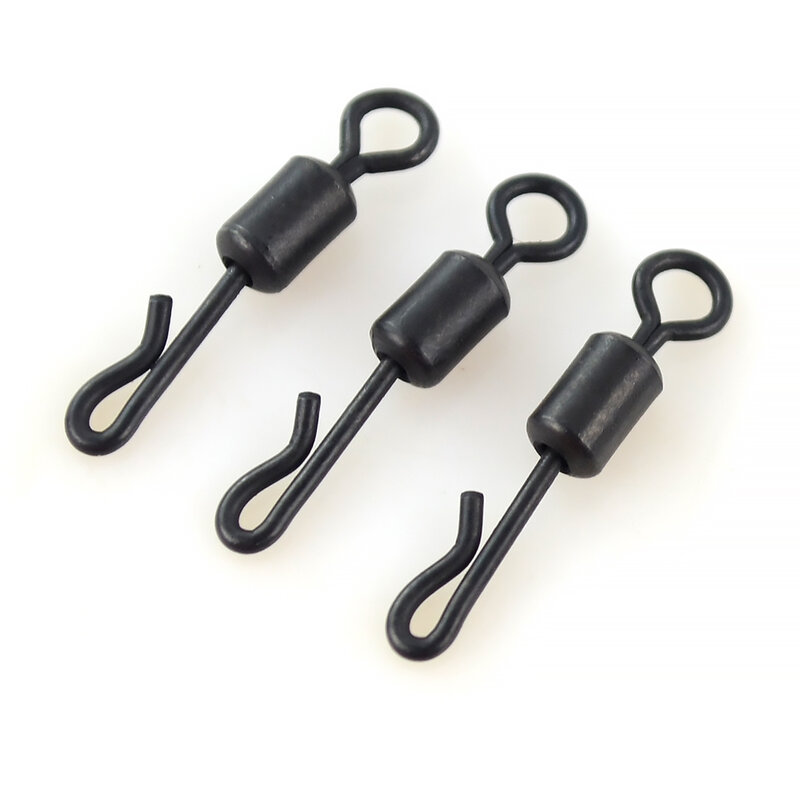 20pcs Carp Fishing Swivels Quick Change Stainless Steel for Carp Fishing Rig Fishing Accessories Terminal Tackle AE007