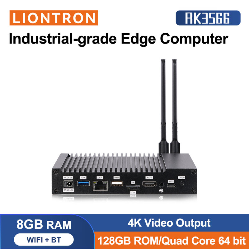 Rockchip RK3566 SBC Computador, LPDDR4, 1000M, Ethernet Dual, WiFi, BT, Run Android, Ubuntu Embedded, Commecial AI Edge Computing
