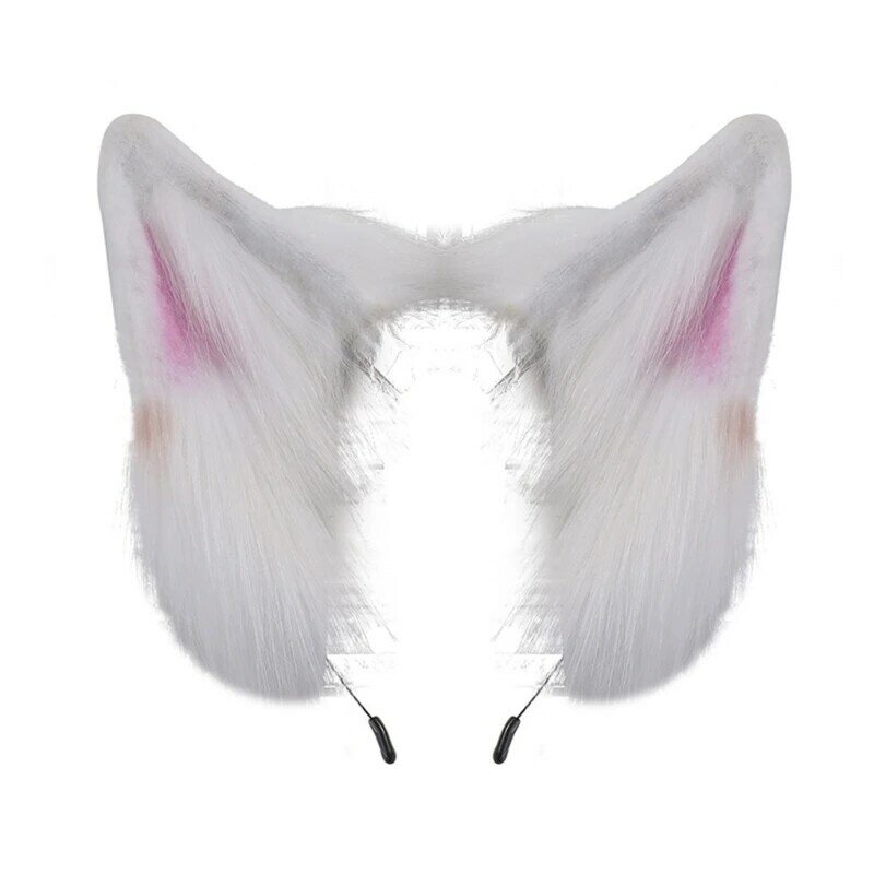 Diadema con orejas de gato Animes Faux Furs Diadema con aro de pelo animal Diadema con orejas de gato