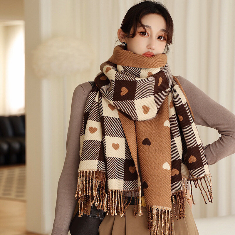 Зимний шарф 65*190 см, шарфы для взрослых, однотонный роскошный осенний модный дизайнерский шарф, женский шарф
