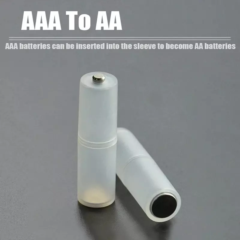 High Toughness Plastic AAA To AA Dry Battery Adapter Li-ion Converter Portable Battery Holder Case Switcher Battery Storage Box