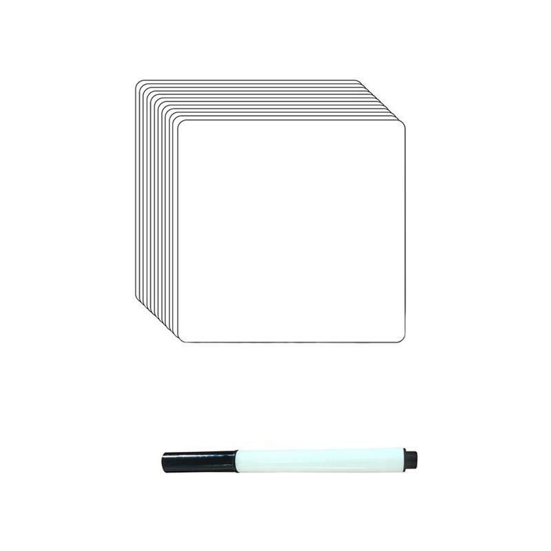 Autocollants Magnétiques Effaçables à Sec pour Tableau Blanc, Notes Autocollantes avec Stylo, DIY, 12 Pièces