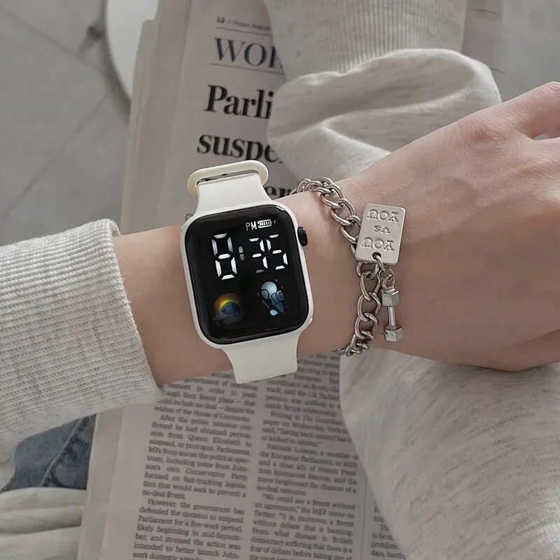 2024 cyfrowy zegarek LED dla dzieci chłopców sportowy zegarki wodoodporne dziewcząt silikonowy cyfrowy zegarek Casual Childrens Electronic Reloj