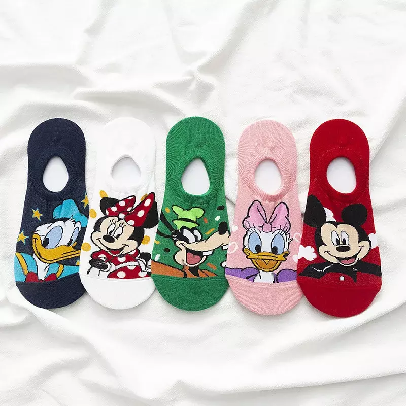 Mädchen Cartoon Mickey Donald Ente Boot Socken Sommer Mädchen Dünn schnitt niedlichen Cartoon Element Socken flachen Mund Socken Disney