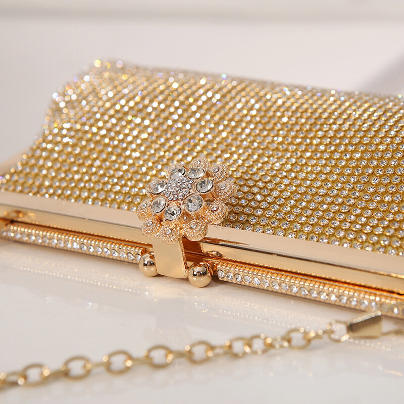 Bolso de noche de lujo con diseño Vintage de diamantes de imitación para mujer, bolso de mano para mujer, bolso de fiesta para mujer, bolso de boda