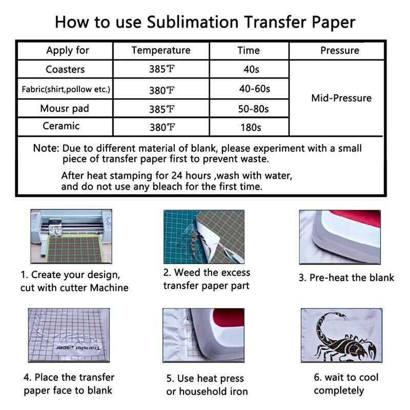 Infusible Ink Transfer Sheets Heat Transfer Sublimation Paper Pre-Printed For Mug (9 Sheet Solid Color)