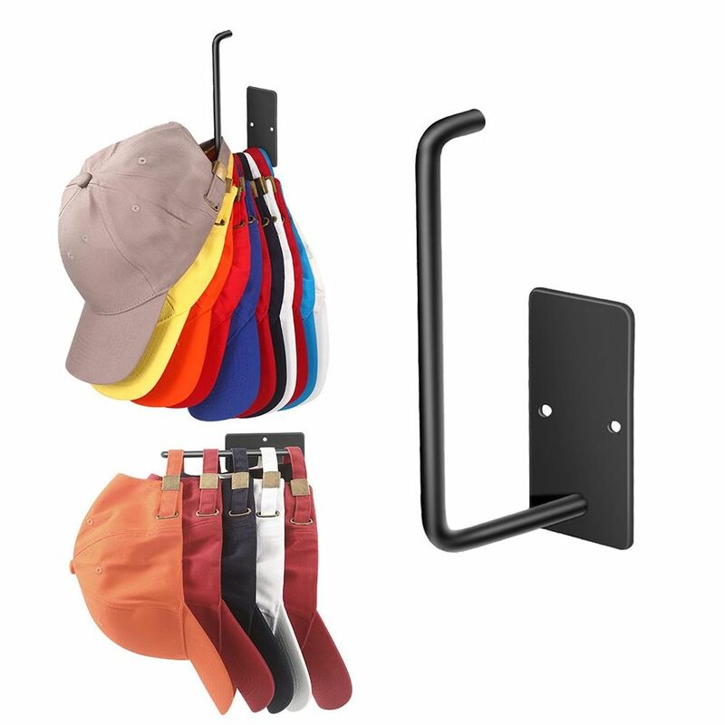 Самоклеящийся органайзер для шляп, аксессуары, L-образная стойка для хранения, держатель для кепок, компактная вешалка для бейсболок