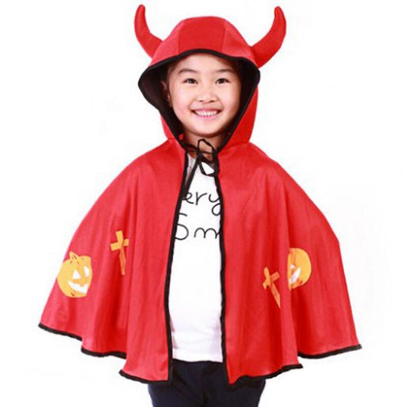 Atraente bom all-match capa de halloween com chapéu leve capa de halloween fade-resistente para crianças