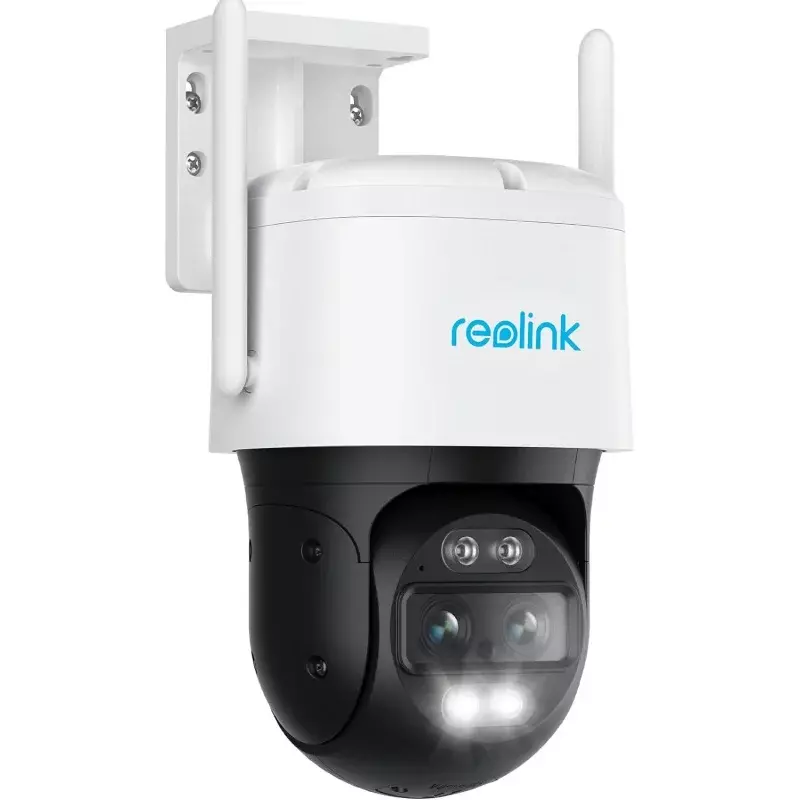 Przewodowy kamera zewnętrzna WiFi REOLINK 4K, kamera ochrony podwójny obiektyw 8MP, 360 kamera PTZ z automatycznym śledzeniem, 2.4/5GHz Wi-Fi inteligentna osoba