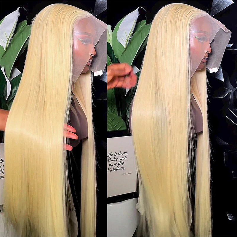 Hd Lace Frontal Wig 30 Inch Brazilian Bone Straight Color 13x4 Blonde 180 Density Wigs Straight Hair Transparent Glueless Wig
