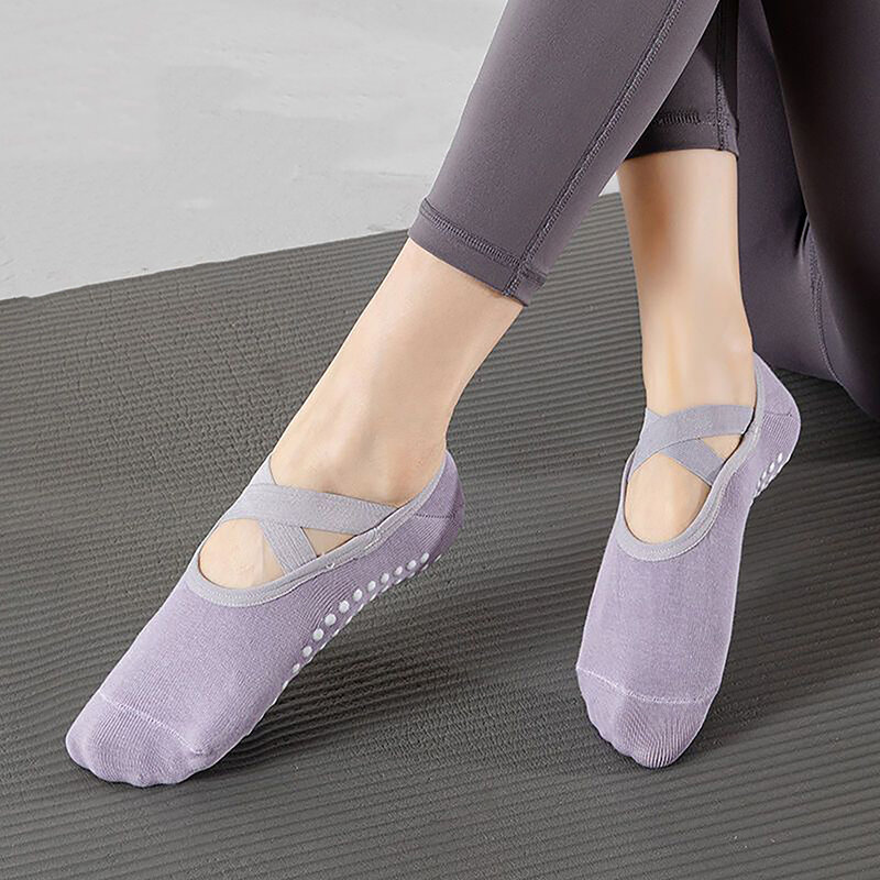 Носки для йоги, профессиональные нескользящие носки, женские спортивные дышащие поглощающие пот носки для пилатеса, женские балетные танцы
