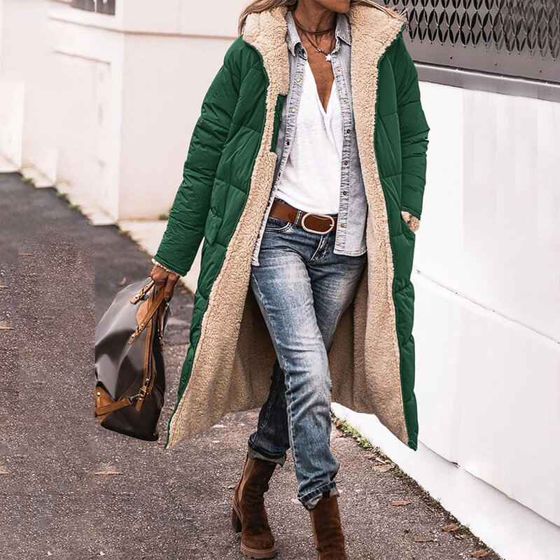 여성용 편안한 데일리 후드 코트, 긴 소매 비 신축성 재킷, 겨울 캐주얼 의류, 최신 패션