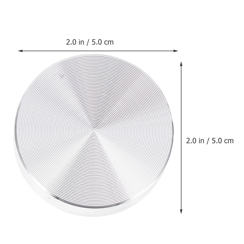 4 Pcs Round Solid Aluminum Cake Glass Table Top Disc Ceiling Circle Tops Adapter for Alloy Silver Discs