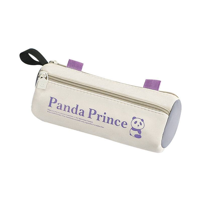 1 buah tempat pensil kartun untuk pelajar lucu hewan Panda tas pensil portabel kapasitas tinggi tahan air tas penyimpanan alat tulis