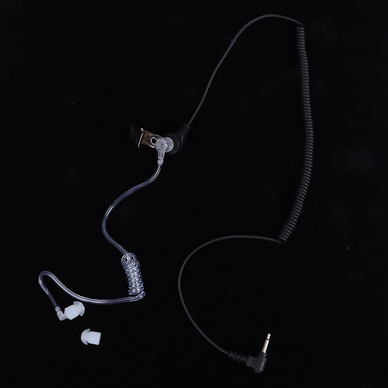 Écouteur à tube acoustique flexible transparent, écouteur droit, écouteur mono jack, casque pour walperforé, 3.5mm, 1PC