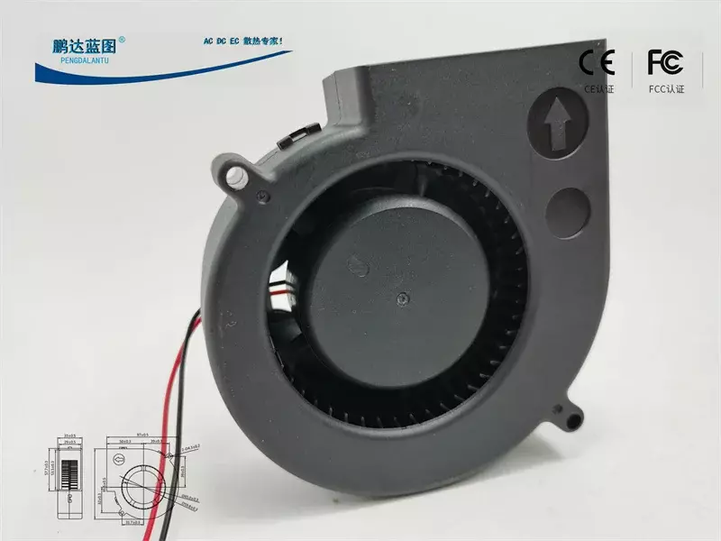 Soplador de ventilador Turbo 9733, 9,7 cm/cm, centrífugo, 12V, 24V, USB, nuevo
