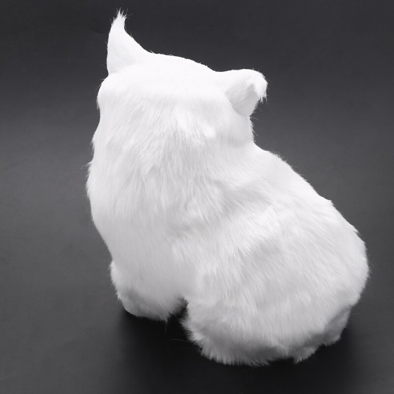Realistic Cute Simulation Stuffed Plush White Persian Cats Toys Cat Dolls Table Decor Kids Boys Girls