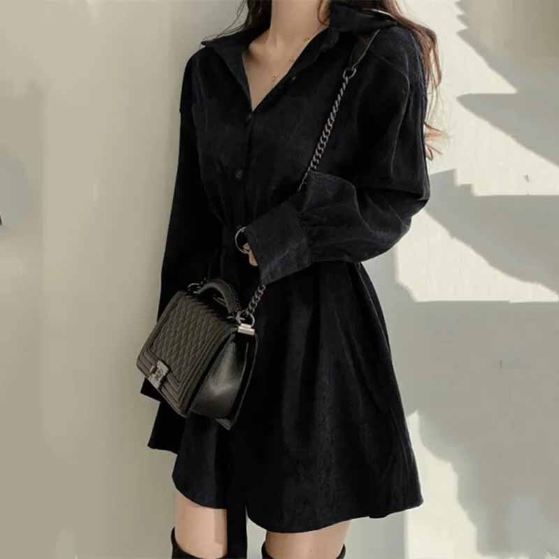 Spring And Autumn New Women Korean Appear Thin Solid Color Dress Shirt  Female Fashion Meat Covered Cardigan Blouse Shirt Tops