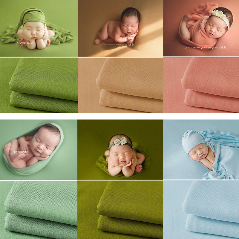 Baby swaddle blanket, acessórios de fotografia recém-nascidos, algodão stretch, adereços fotográficos, 40x170cm