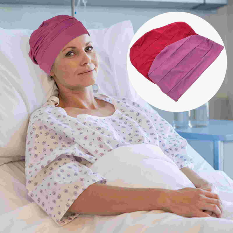 Boné de quimioterapia de algodão elástico para mulheres, Chapéu noturno para pacientes, Hair Loss Cover Bandas