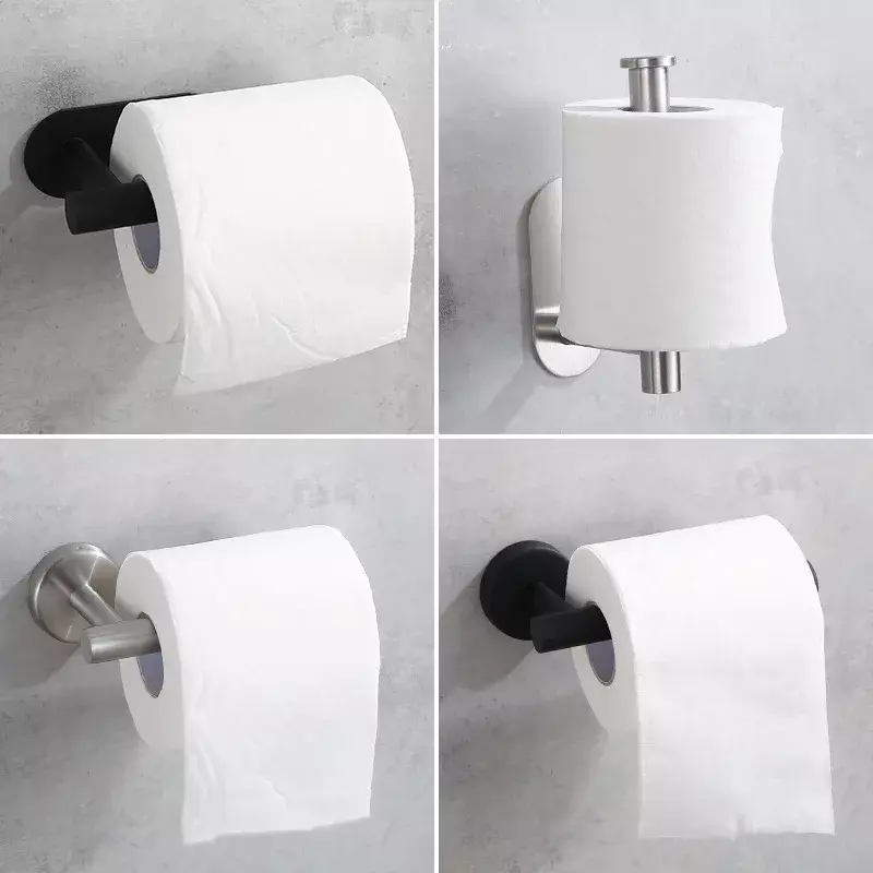 Supporto per carta igienica a parete senza punzonatura supporto per carta igienica antiruggine in acciaio inossidabile per bagno e cucina