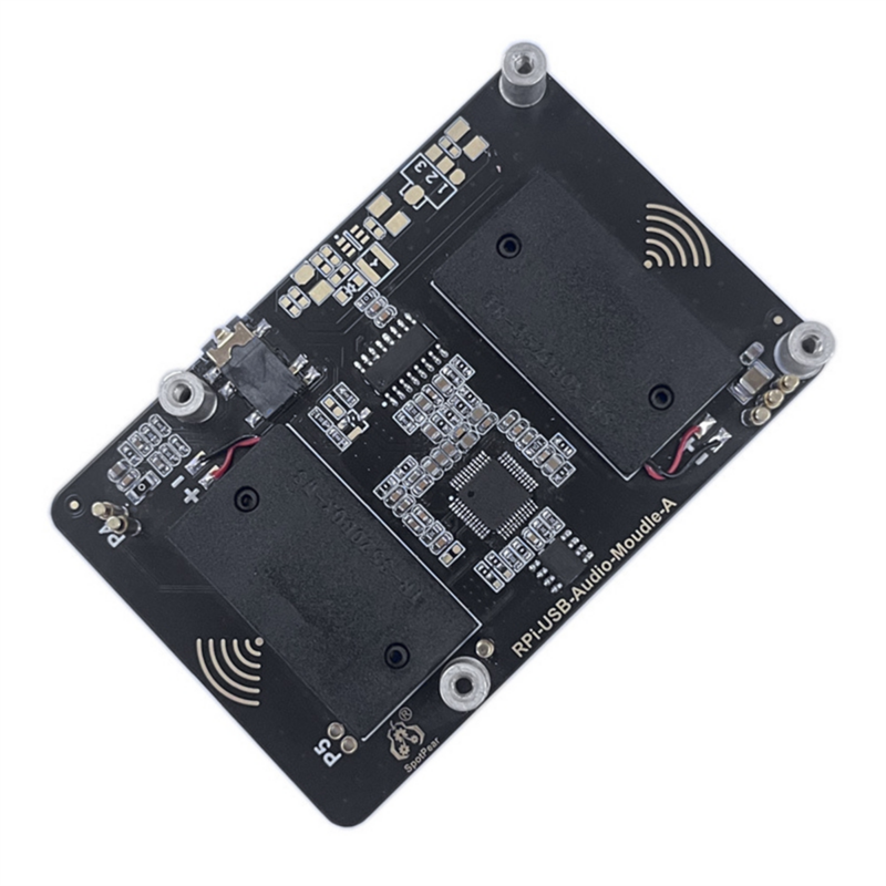 Sombrero de módulo de tarjeta de sonido de Audio USB para Raspberry Pi 5 con conector de auriculares, altavoz zumbador para RPi 5