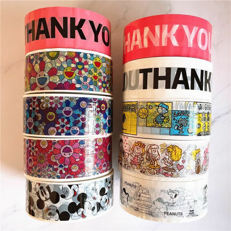 Customized productFactory Direct Sale Transparent Waterproof Printing Packing Tape Custom Logo Shipping Thank You Tape