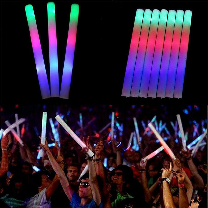 Foam Glow Sticks Led Multi-color Electronic Light Up Sticks Party Supplies For Party Wedding Birthday Concert Christmas