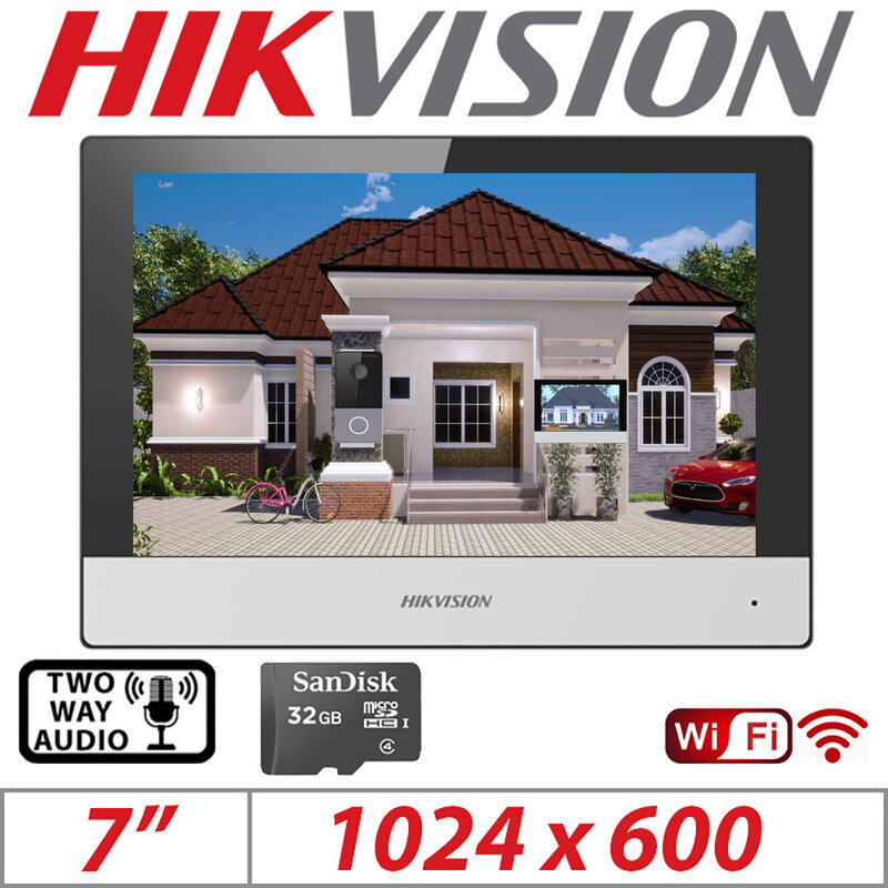 Original  hikvision international version Multi-Language DS-KH6320-WTE1 Indoor Monitor  POE WiFi,Video intercom