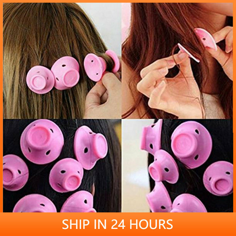 10/20pcs Soft Rubber Silicone Hair Curler Twist Hair Rollers Hair Curler No Heat Hair Styling DIY Tool 30#
