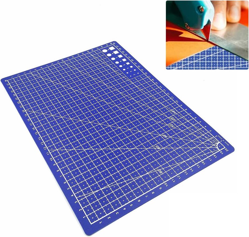 PVC corte Mat com Underlay Side, Patchwork Mat, DIY Costura Board, Patchwork manual, Faca Gravura, Couro, A3, A4, A5