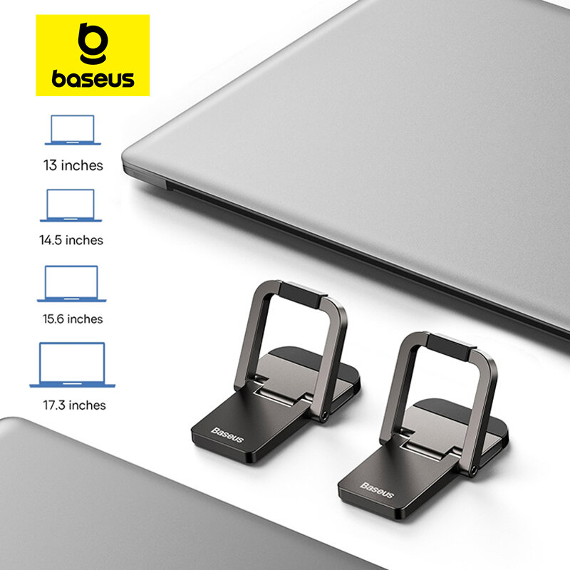 Baseus penyangga Laptop, penyangga Laptop untuk komputer Keyboard Mini portabel untuk Macbook Xiaomi Notebook dukungan aluminium