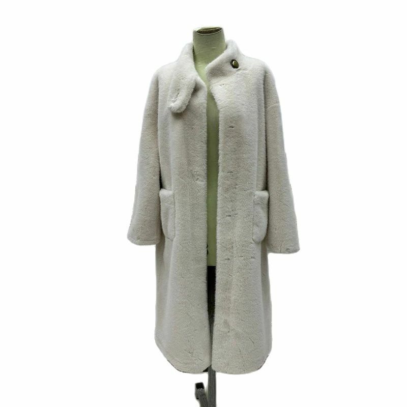 Fangtai-abrigo de piel sintética para mujer, chaqueta holgada de gran tamaño, larga y esponjosa, de marca de lujo, a la moda, para invierno, envío gratis, 2024