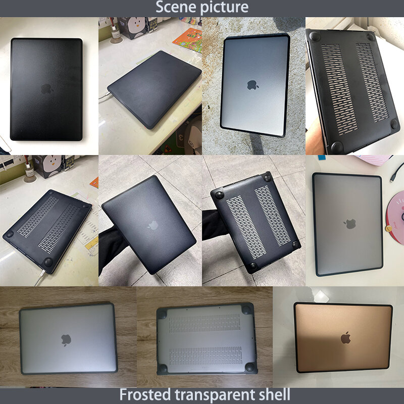 Caso portátil com furos de refrigeração, borda TPU, tampa do PC, MacBook M2 Pro 13 A2338, 2023 M3 Pro 14 16.2 Ar 15, 2022