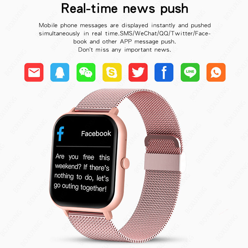 Xiaomi Call Smart Watch Women Custom Dial Smartwatch For Android IOS Waterproof Bluetooth Music Watches Full Touch Clock