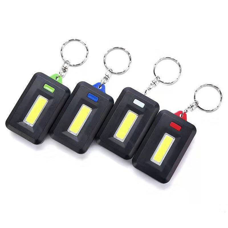 Mini Portable COB Flashlight Emergency Keychain Light 3 Modes Key Ring Torch Waterproof Work Light Camping Light Pocket Lantern