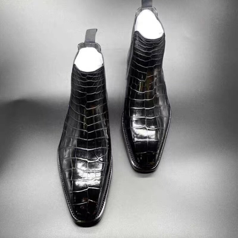 Yingshang – bottes en cuir de crocodile pour homme, chaussures, nouvelle collection
