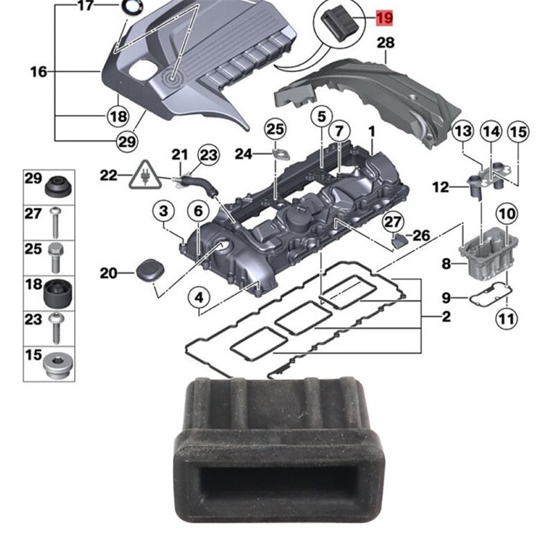 Soportes de goma para radiador superior de motor de coche, accesorio para BMW E32, E38, E34, E39, 735I, 17111712911-1988, 740I, 1992-1993, 750IL, 1994-1988, 1994