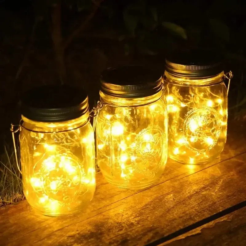 Atmosphere Lighting Outdoor Party Camping Hot Sale Christmas Decoration String Light Copper Wire Solar Lights