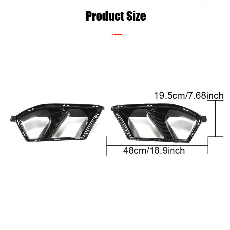 ABS Carbon Fiber Look Front Bumper Air Inlet Grille For BMW M3 M4 G80 G82 G83 Side Vents Decorative Spoiler