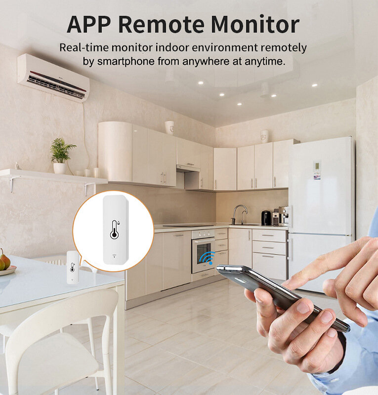 Tuya Smart Wifi Temperatur-und Feuchtigkeit sensor Indoor Wireless Hygrometer Thermometer Smart Life Support Google Assistant