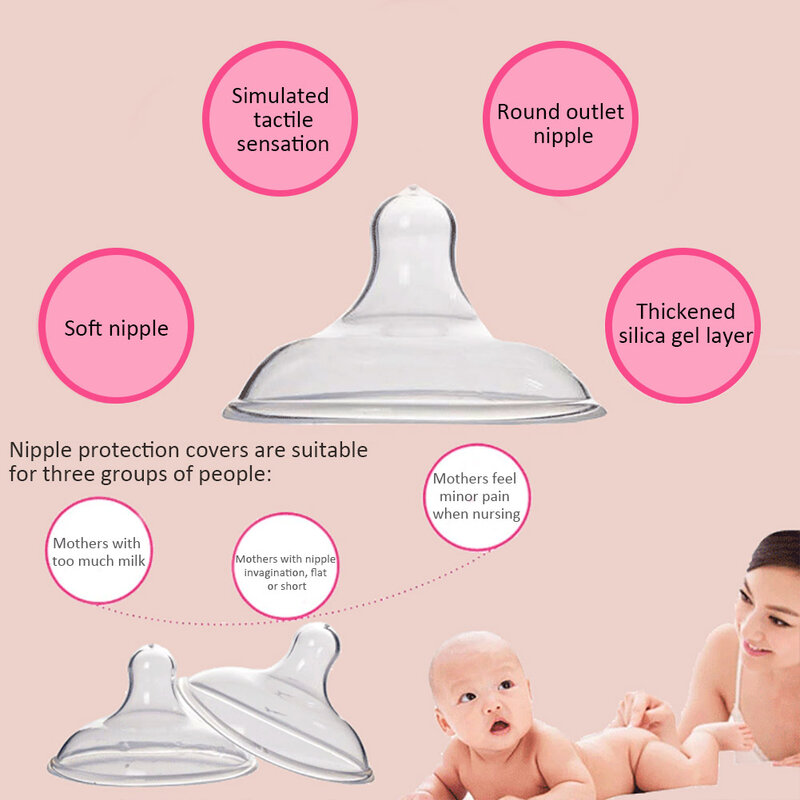 シリコン乳首プロテクター,赤ちゃんのための乳首保護,ママと赤ちゃんのための