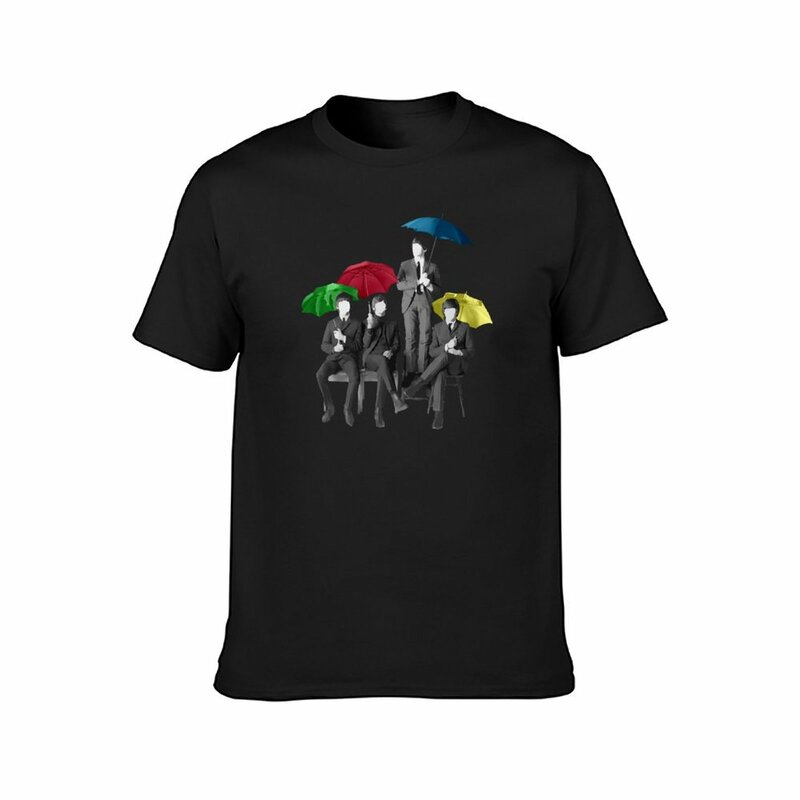 Футболка с принтом зонтика Fab Four, футболки с графическим принтом, быстросохнущая Мужская футболка из аниме
