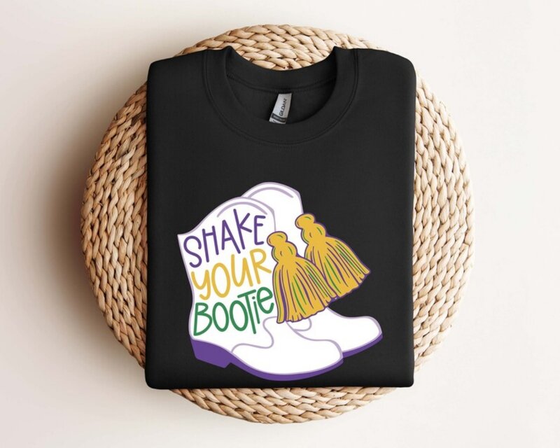 Свитшот от Shake Your Bootie Mardi Гра, милые ретро-ботинки, рубашка, пуловер для праздника, карнавала, Свитера Lousiana NOLA