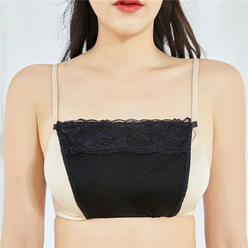 Lace Anti-Glare Tube Top Invisible Double Layer Clip on Bralette Chest Cover Intimates Accessories Chest Wrap Girl