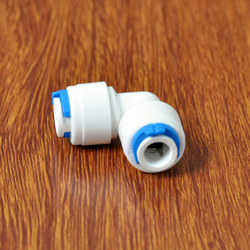 Fit 1/4" 6.35mm OD Tube 90 Degree Elbow POM Quick Fitting Connector For Aquarium RO Water Filter Reverse Osmosis System